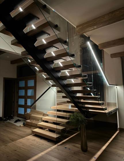 Floating Staircases — custom metal fabrication by NW Iron Works, Vancouver WA