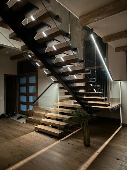 Floating Staircases project by NW Iron Works — scanned, laser-cut, and installed by our own crew