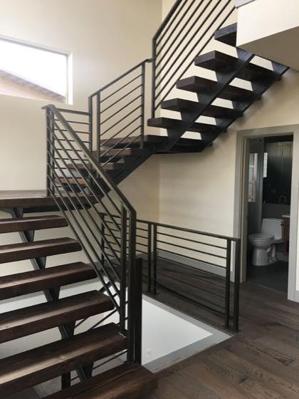 Floating Staircases project by NW Iron Works — scanned, laser-cut, and installed by our own crew