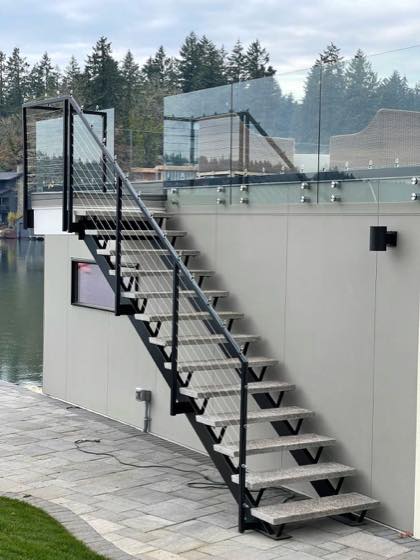 Floating Staircases project by NW Iron Works — scanned, laser-cut, and installed by our own crew