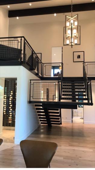 Floating Staircases fabricated and installed by NW Iron Works in the Portland-Vancouver metro