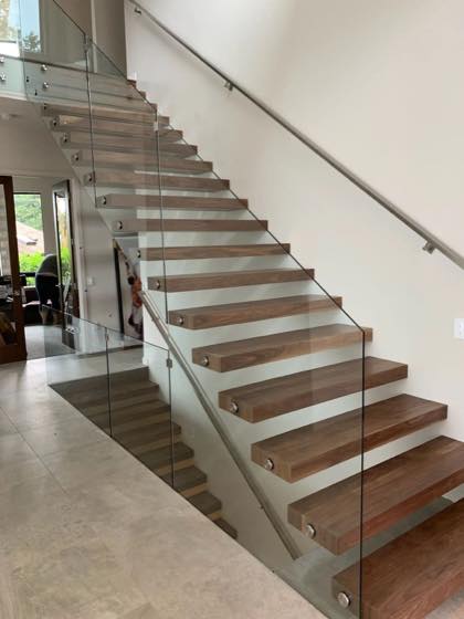 Custom floating staircases built in our Vancouver, WA shop