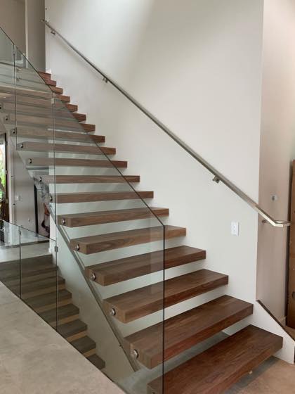 Floating Staircases project by NW Iron Works — scanned, laser-cut, and installed by our own crew