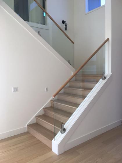 Completed floating staircases for a Clark County home