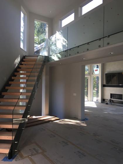 Floating Staircases fabricated and installed by NW Iron Works in the Portland-Vancouver metro