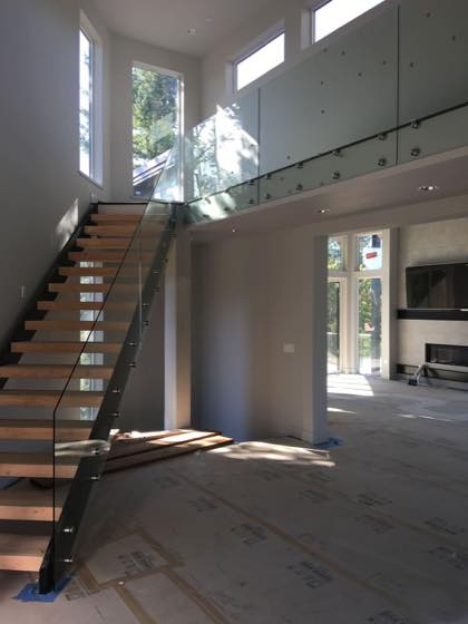 Custom floating staircases built in our Vancouver, WA shop