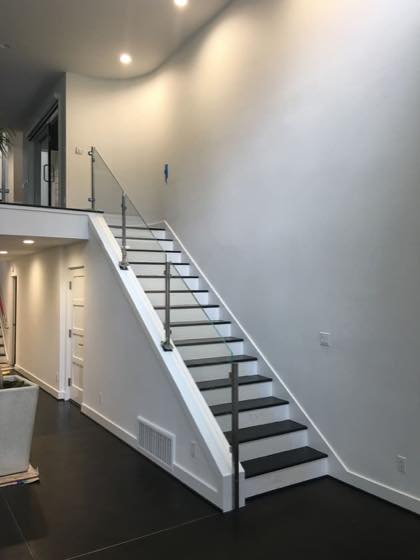 Completed floating staircases for a Clark County home