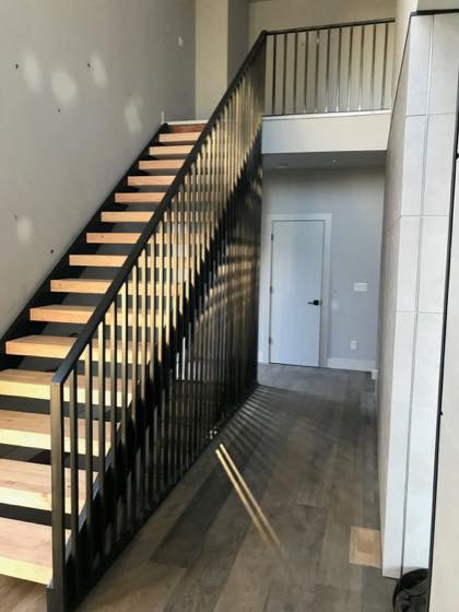Floating Staircases — custom metal fabrication by NW Iron Works, Vancouver WA