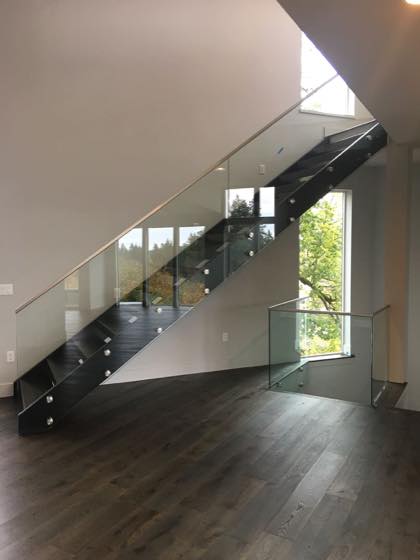 Custom floating staircases built in our Vancouver, WA shop