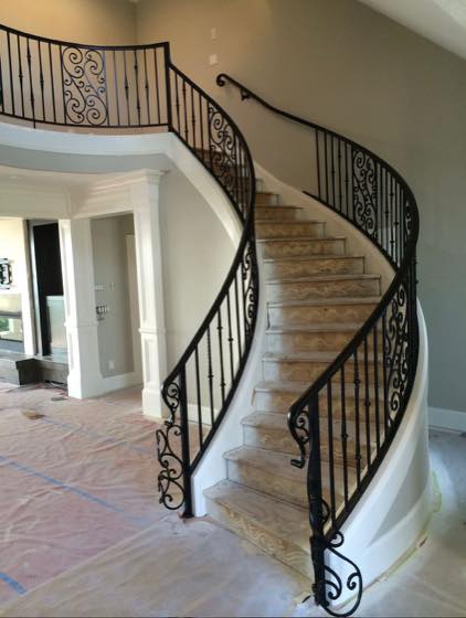 Curved & Grand Stairs — custom metal fabrication by NW Iron Works, Vancouver WA