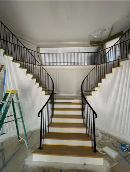 Custom curved & grand stairs built in our Vancouver, WA shop