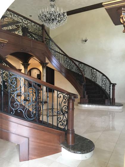 Custom curved & grand stairs built in our Vancouver, WA shop
