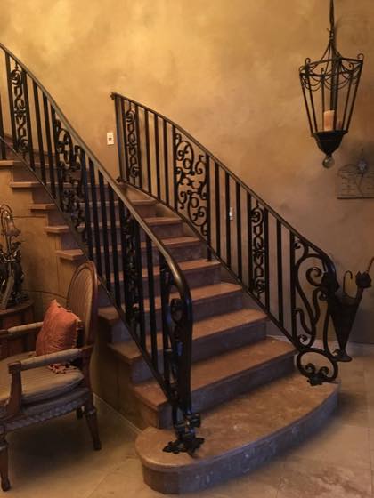 Curved & Grand Stairs fabricated and installed by NW Iron Works in the Portland-Vancouver metro