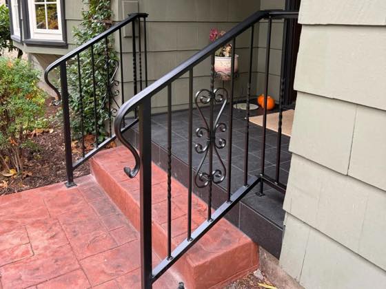 Completed curved & grand stairs for a Clark County home