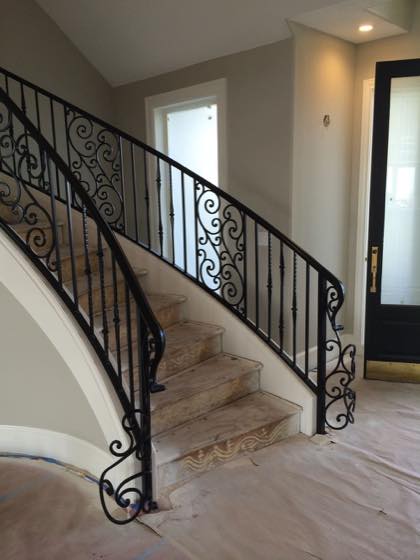 Custom curved & grand stairs built in our Vancouver, WA shop