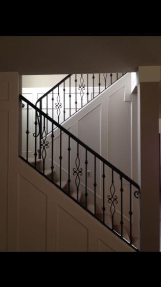 Completed curved & grand stairs for a Clark County home