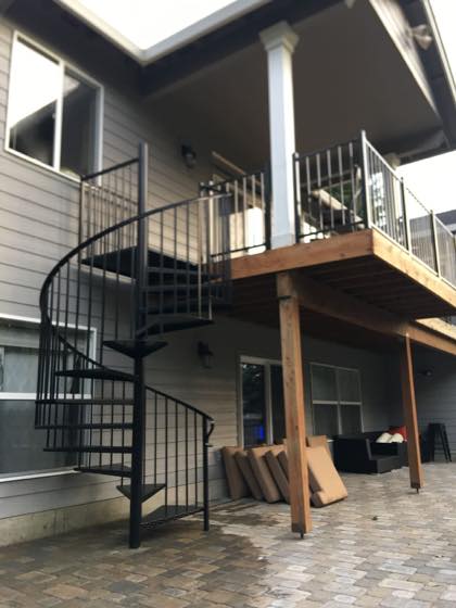 Spiral Staircases fabricated and installed by NW Iron Works in the Portland-Vancouver metro