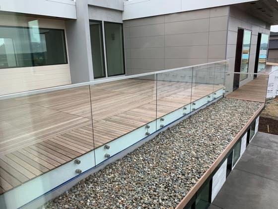 Glass Railings fabricated and installed by NW Iron Works in the Portland-Vancouver metro