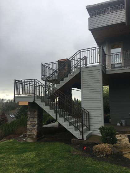 Custom steel railings built in our Vancouver, WA shop