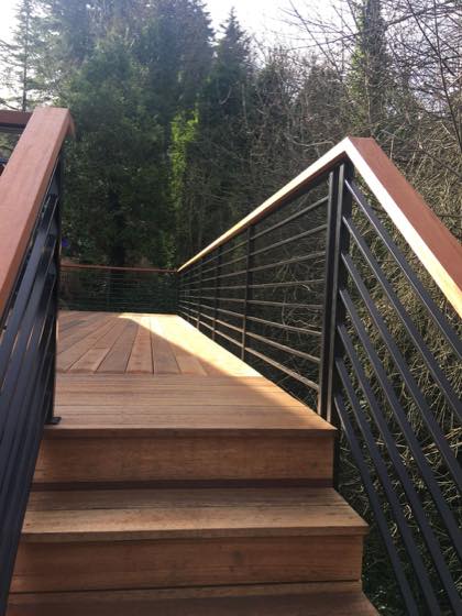 Steel Railings fabricated and installed by NW Iron Works in the Portland-Vancouver metro