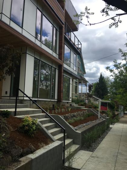 Completed steel railings for a Clark County home