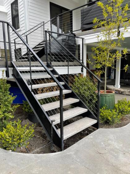 Steel Railings fabricated and installed by NW Iron Works in the Portland-Vancouver metro