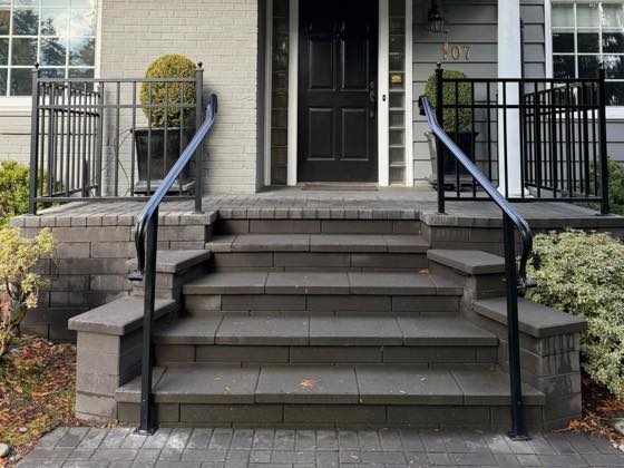 Steel Railings fabricated and installed by NW Iron Works in the Portland-Vancouver metro