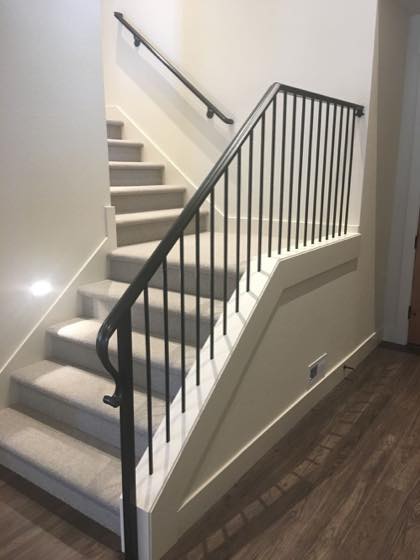 Completed steel railings for a Clark County home