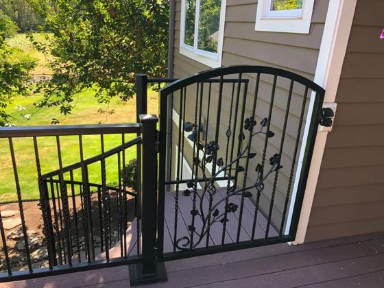 Completed steel railings for a Clark County home