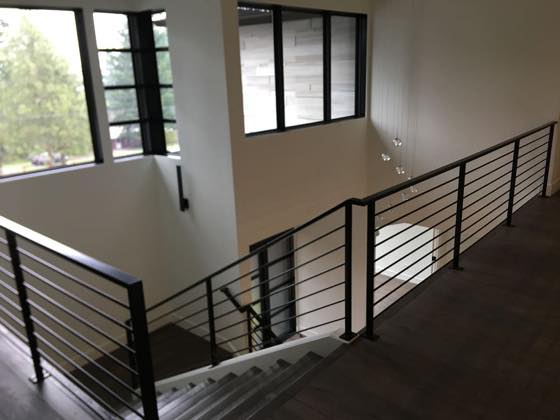 Completed steel railings for a Clark County home
