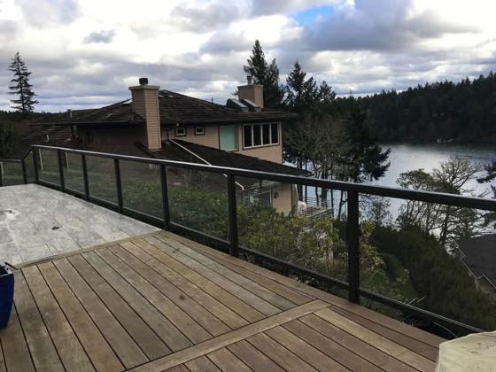 Glass Railings fabricated and installed by NW Iron Works in the Portland-Vancouver metro