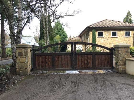Completed gates & fencing for a Clark County home