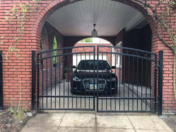 Completed gates & fencing for a Clark County home