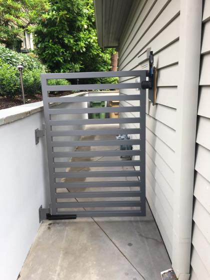Completed gates & fencing for a Clark County home