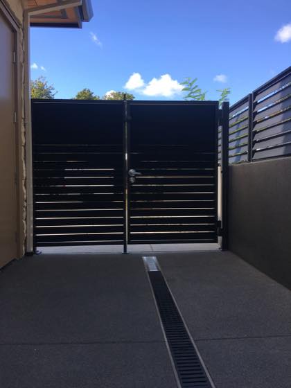 Completed gates & fencing for a Clark County home