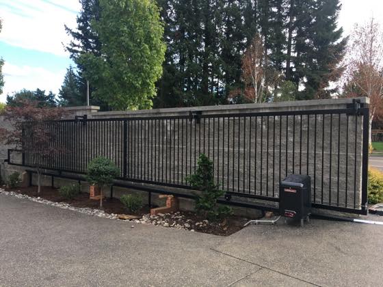 Completed gates & fencing for a Clark County home