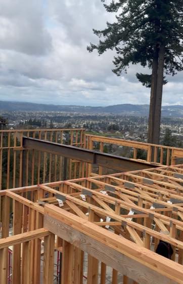 Completed structural steel for a Clark County home